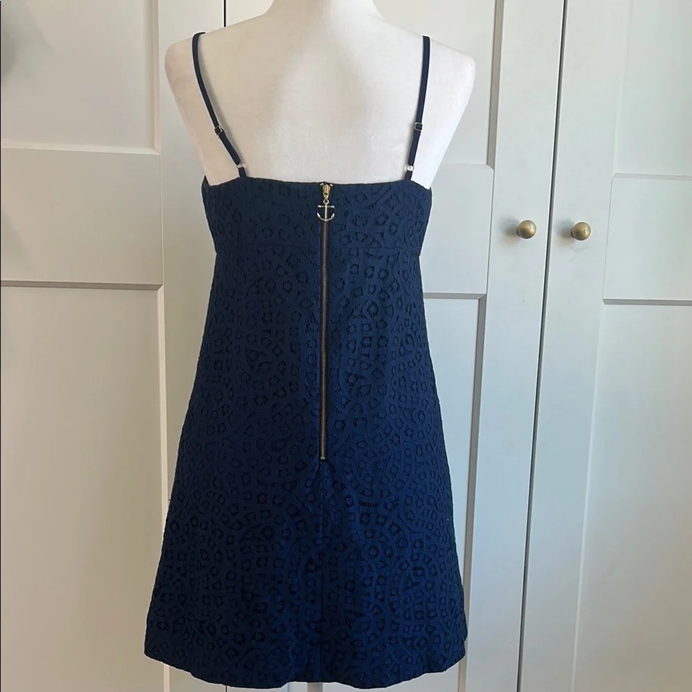 Lilly Pulitzer Deep Blue Karina Lace Dress | 6 - Picture 3 of 5